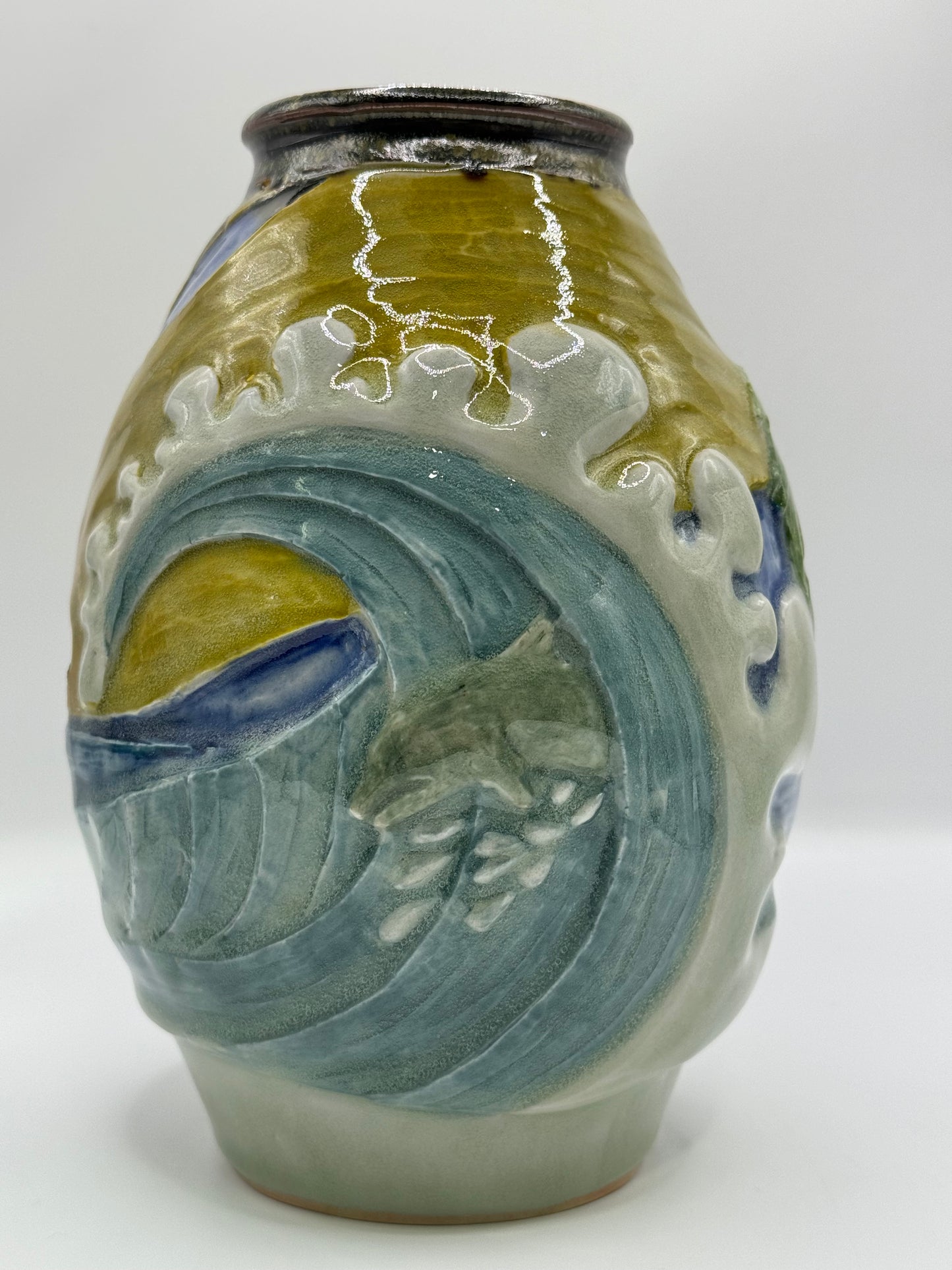 Blue Shell Vase