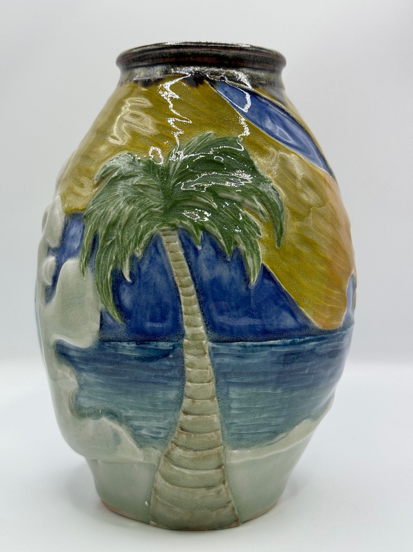 Blue Shell Vase