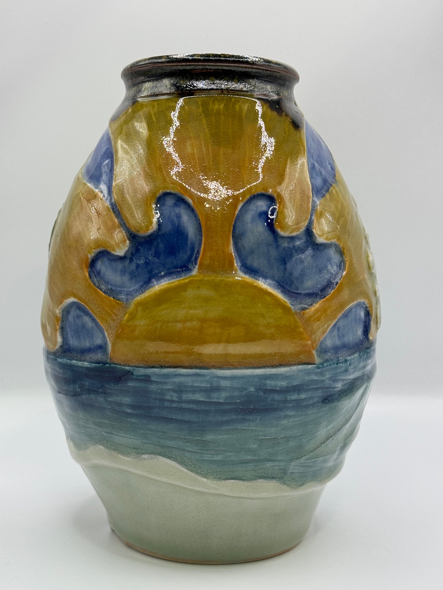 Blue Shell Vase