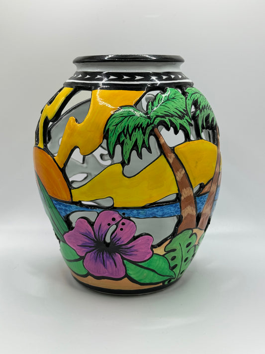 Island Paradise Lamp Vase